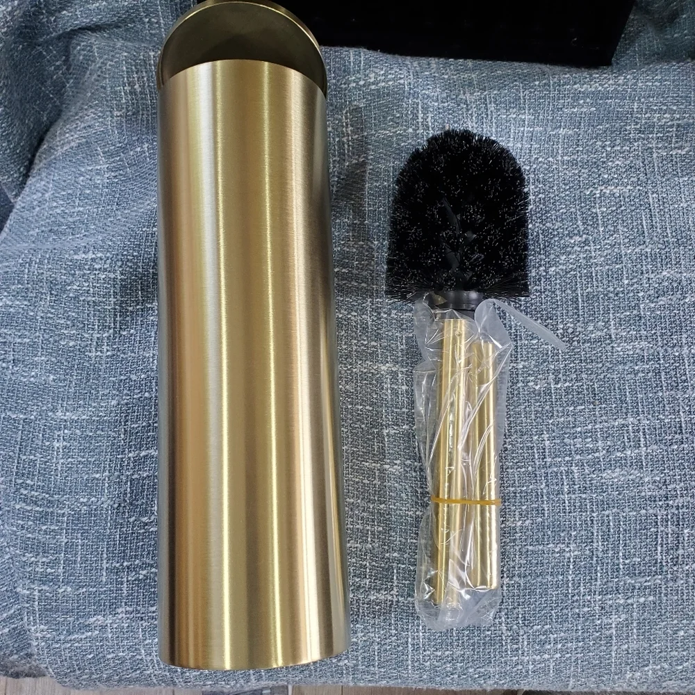Gold Toilet Brush Set
